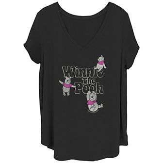 Disney's Winnie The Pooh Soft Pop Winnie Juniors' Plus Graphic Tee