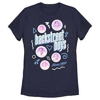 Juniors' Backstreet Boys Since 1993 Face Badges Graphic Tee