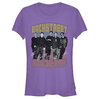 Juniors' Backstreet Boys Signatures Graphic Tee