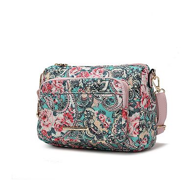 Mkf Collection Rosalie Quilted Cotton Botanical Pattern Women’s Shoulder Bag By Mia K