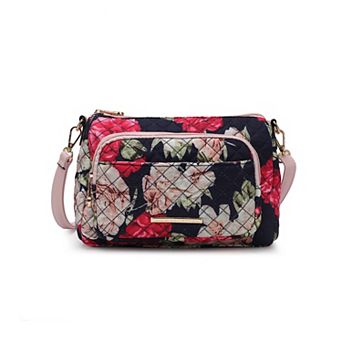 Mkf Collection Rosalie Quilted Cotton Botanical Pattern Women’s Shoulder Bag By Mia K
