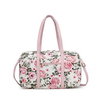 Mkf Collection Khelani Quilted Cotton Botanical Pattern Women’s Duffle Bag By Mia K