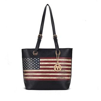 MKF Collection Vera Patriotic Flag Pattern Women’s Tote Bag By Mia K