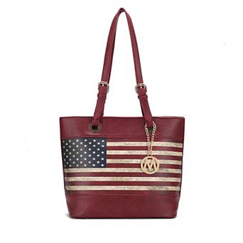 MKF Collection Vera Patriotic Flag Pattern Women’s Tote Bag By Mia K