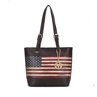 MKF Collection Vera Patriotic Flag Pattern Women’s Tote Bag By Mia K