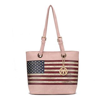 MKF Collection Vera Patriotic Flag Pattern Women’s Tote Bag By Mia K