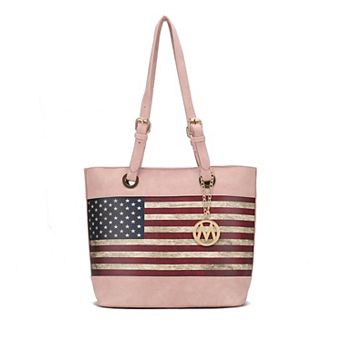 MKF Collection Vera Patriotic Flag Pattern Women’s Tote Bag By Mia K