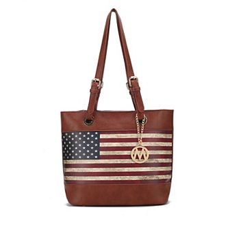 MKF Collection Vera Patriotic Flag Pattern Women’s Tote Bag By Mia K