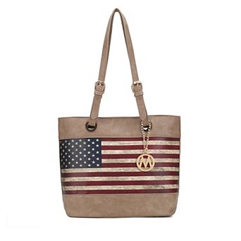 MKF Collection Vera Patriotic Flag Pattern Women’s Tote Bag By Mia K