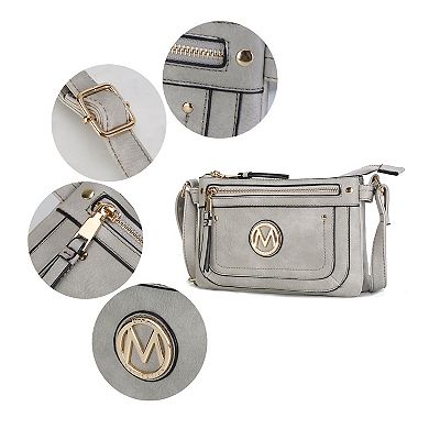 MKF Collection Elaina Women's Multi Pocket Crossbody by Mia K
