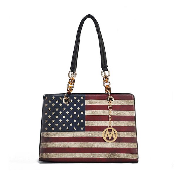 Mkf Collection Nevaeh Vegan Leather Patriotic Pattern Women’s Shoulder Bag By Mia K Mkf Collection Nevaeh Vegan Leather Patriotic Pattern Women’s Shoulder Bag By Mia K