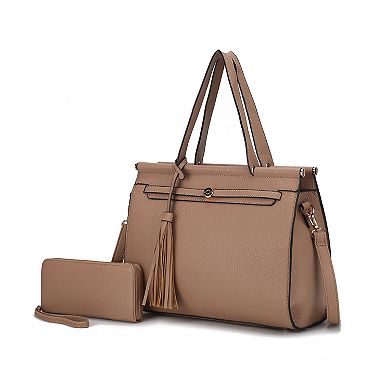 MKF Collection Shelby Women’s Satchel Bag with wallet by Mia K -2 PCS