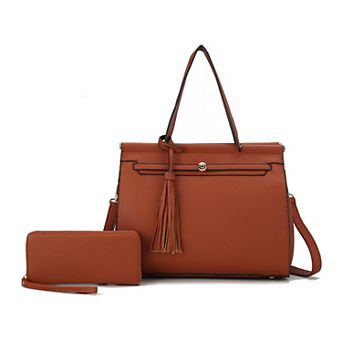 MKF Collection Shelby Women’s Satchel Bag with wallet by Mia K -2 PCS
