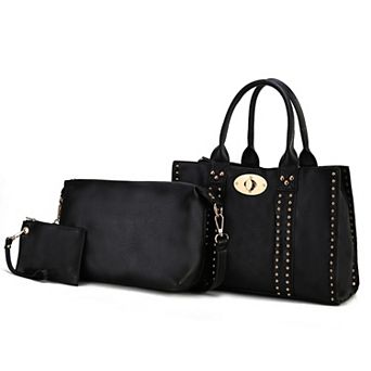 Mkf Collection Elissa 3 pc Set Satchel Handbag With Pouch & Coin Purse By Mia K