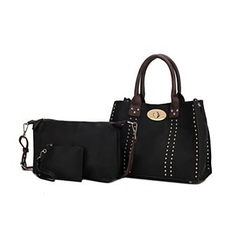 Mkf Collection Elissa 3 pc Set Satchel Handbag With Pouch & Coin Purse By Mia K