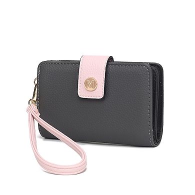 MKF Collection Shira Color Block Vegan Leather Women’s With Wristlet Wallet By Mia K