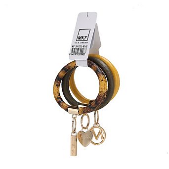 Mkf Collection Jasmine Women’s Bangle Wristlet Keychain Set By Mia K- 3 pc