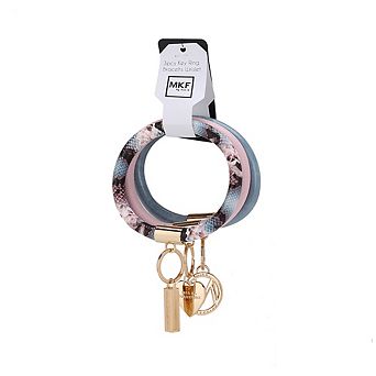 Mkf Collection Jasmine Women’s Bangle Wristlet Keychain Set By Mia K- 3 pc