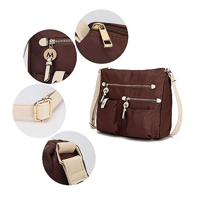 MKF Collection Serena Color-block Nylon Women’s Shoulder Bag By Mia K