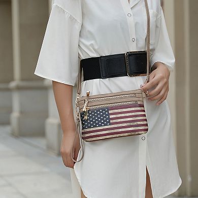 MKF Collection Alisson Women’s Flag Crossbody/wristlet Bag By Mia K