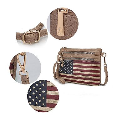 MKF Collection Alisson Women’s Flag Crossbody/wristlet Bag By Mia K