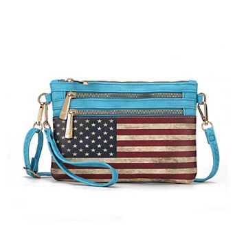 MKF Collection Alisson Women’s Flag Crossbody/wristlet Bag By Mia K