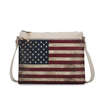 MKF Collection Madeline Printed Flag Women’s Crossbody Bag By Mia K