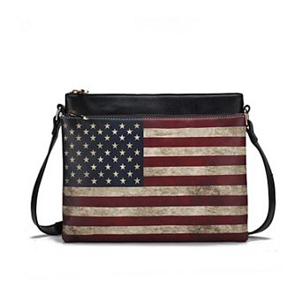 MKF Collection Madeline Printed Flag Women’s Crossbody Bag By Mia K