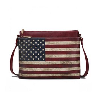 MKF Collection Madeline Printed Flag Women’s Crossbody Bag By Mia K