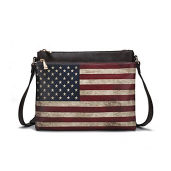 MKF Collection Madeline Printed Flag Women’s Crossbody Bag By Mia K