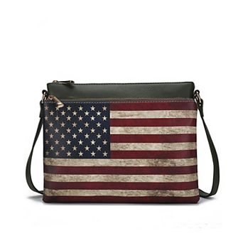 MKF Collection Madeline Printed Flag Women’s Crossbody Bag By Mia K
