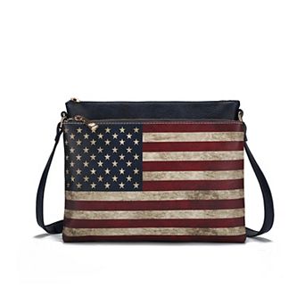 MKF Collection Madeline Printed Flag Women’s Crossbody Bag By Mia K