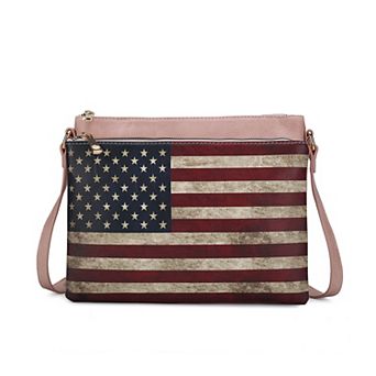 MKF Collection Madeline Printed Flag Women’s Crossbody Bag By Mia K