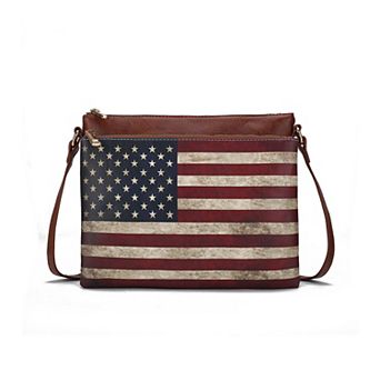 MKF Collection Madeline Printed Flag Women’s Crossbody Bag By Mia K