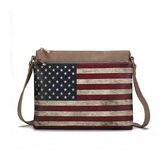MKF Collection Madeline Printed Flag Women’s Crossbody Bag By Mia K