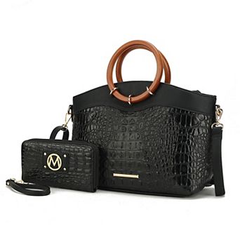 MKF Collection Phoebe Faux Crocodile-embossed Women’s Tote With Wristlet Wallet Bag By Mia K