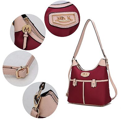 Mkf Collection Harper Nylon Hobo Shoulder Handbag With Matching Wallet By Mia K