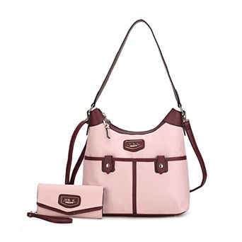 Mkf Collection Harper Nylon Hobo Shoulder Handbag With Matching Wallet By Mia K