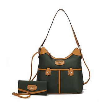 Mkf Collection Harper Nylon Hobo Shoulder Handbag With Matching Wallet By Mia K