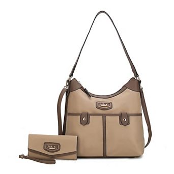 Mkf Collection Harper Nylon Hobo Shoulder Handbag With Matching Wallet By Mia K