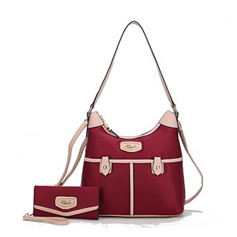 Mkf Collection Harper Nylon Hobo Shoulder Handbag With Matching Wallet By Mia K