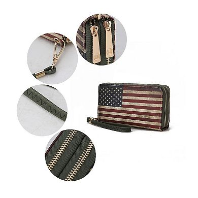 Mkf Collection Uriel Women’s Flag Wristlet Wallet By Mia K