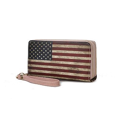 Mkf Collection Uriel Vegan Leather Women’s Flag Wristlet Wallet By Mia K