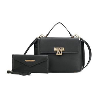 MKF Collection Hadley Women’s Satchel Bag With Wristlet Wallet By Mia K- 2 pc