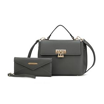 MKF Collection Hadley Women’s Satchel Bag With Wristlet Wallet By Mia K- 2 pc