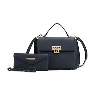 MKF Collection Nora Women's Premium Croco Satchel by Mia k- 2 PCS