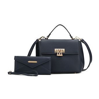 MKF Collection Hadley Women’s Satchel Bag With Wristlet Wallet By Mia K- 2 pc