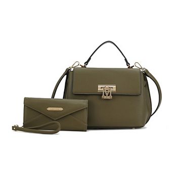 MKF Collection Hadley Women’s Satchel Bag With Wristlet Wallet By Mia K- 2 pc