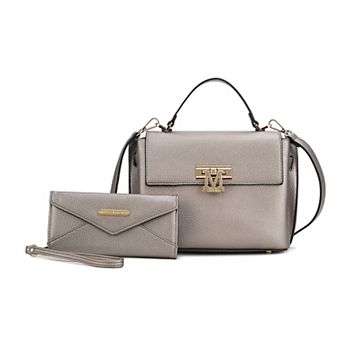 MKF Collection Hadley Women’s Satchel Bag With Wristlet Wallet By Mia K- 2 pc