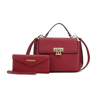 MKF Collection Hadley Women’s Satchel Bag With Wristlet Wallet By Mia K- 2 pc